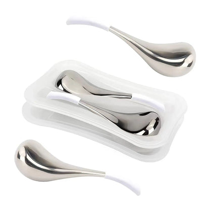 1/2PCS Ice Globes for Face Stainless Steel Golden Silver Cryo Sticks Face Roller Cold Heat Relief Beauty Facial Massage Tools