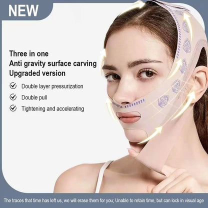 Double-deck Face Slimming Bandage Face Lifting Belt V Line Face Shaper Cheek Chin Lift UP Strap Anti Wrinkle Facial Band Beauty