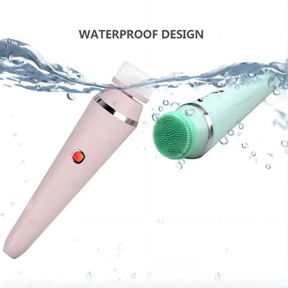 4 in 1 Electric Facial Cleansing Brush Sonic Waterproof Rotate Rechargeable Face Cleaning Device Pore Cleaner Skin Care Tool