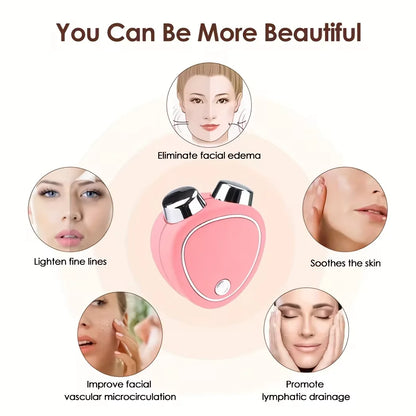 Mini Facial Massage Beauty Instrument Portable USB Charging Multifunctional Skin Care Thin Face Firming Lift Face Home Massager