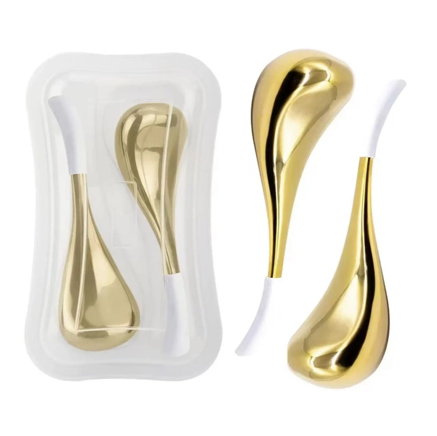 1/2PCS Ice Globes for Face Stainless Steel Golden Silver Cryo Sticks Face Roller Cold Heat Relief Beauty Facial Massage Tools