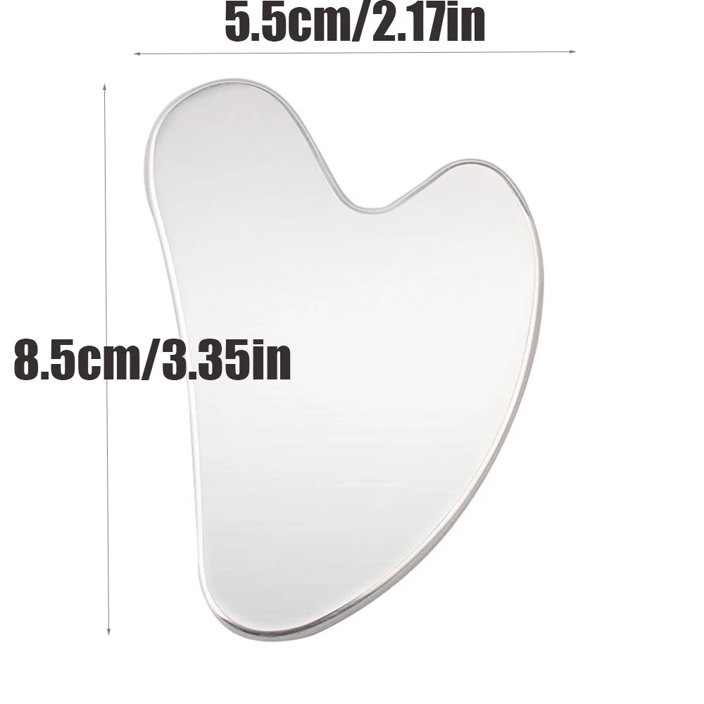 1PC Stainless Steel Gua Sha Scraper Skin Beauty Care Face Massager Full Body Neck Guasha Detox SPA Masssage Tool Stress Relax