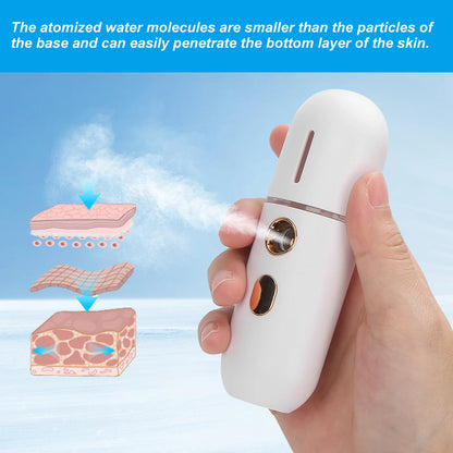 Portable Humidifier Nano Mister Facial Steamer Device Beauty Spray Hydrating Apparatus Cold Spray Apparatus USB Rechargeable