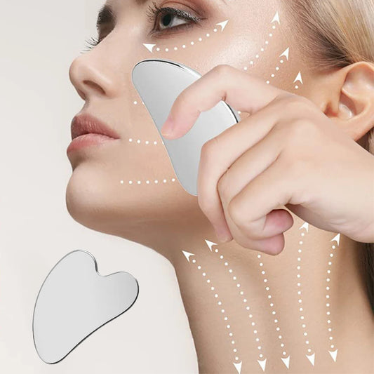 1PC Stainless Steel Gua Sha Scraper Skin Beauty Care Face Massager Full Body Neck Guasha Detox SPA Masssage Tool Stress Relax